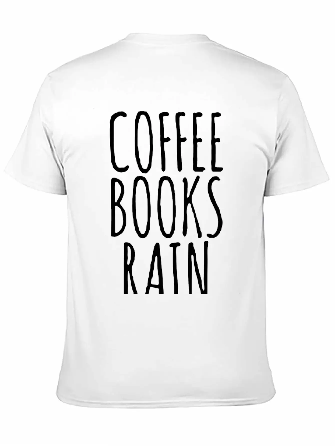 Coffee Books Rain Basic Graphic T-Shirt – Daily Comfort In Soft Cotton