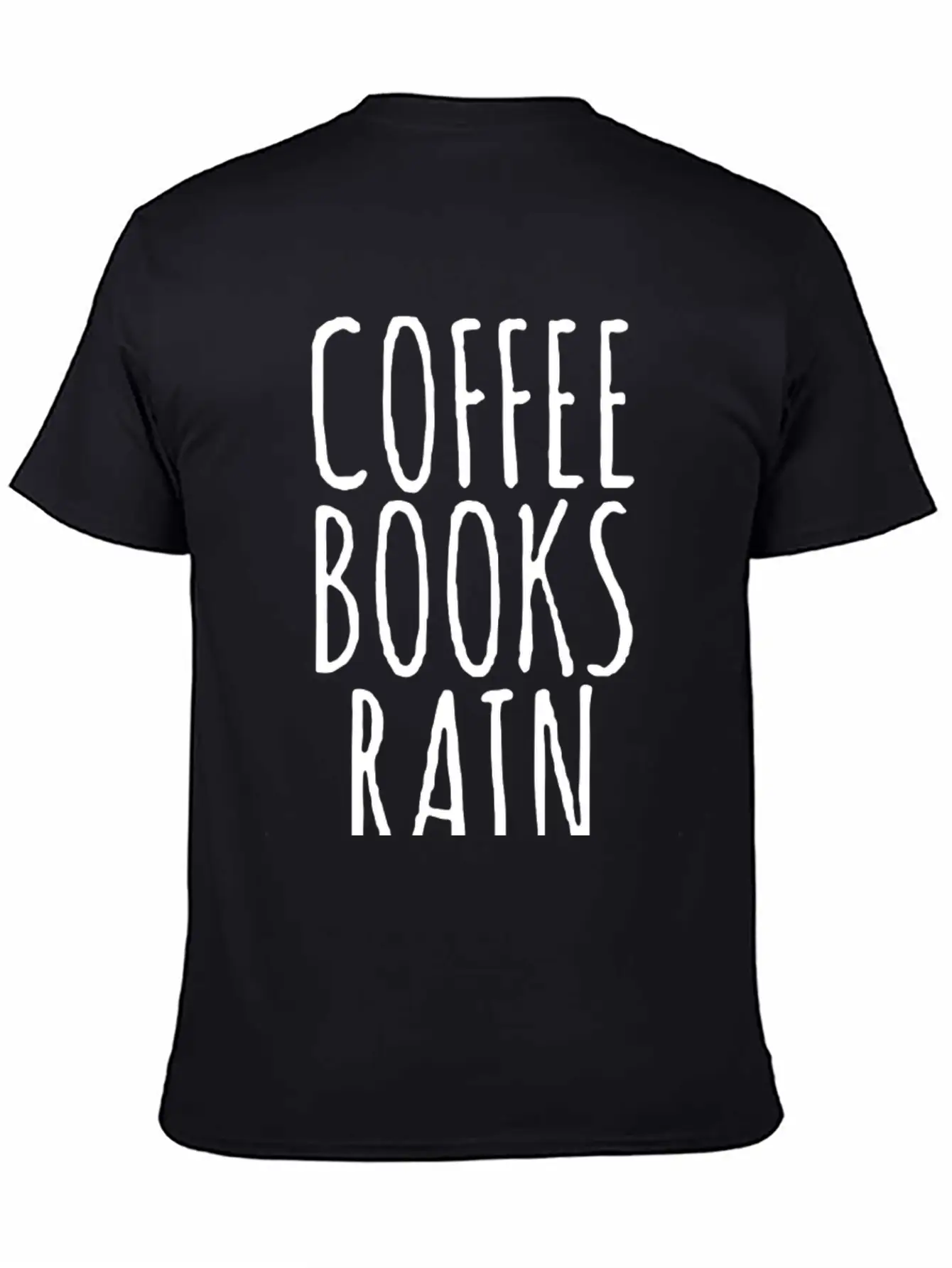 Coffee Books Rain Basic Graphic T-Shirt – Daily Comfort In Soft Cotton