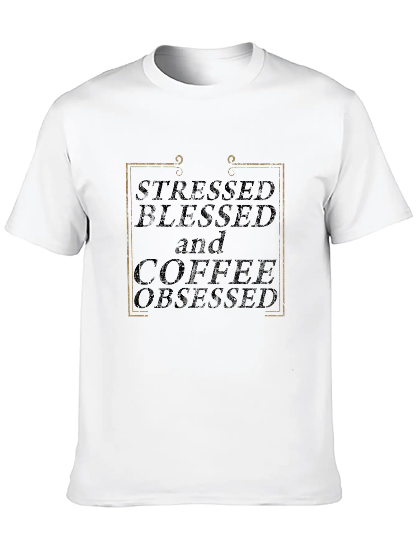 Coffee Caffeine Gift Idea Stylish Everyday T-Shirt – Unisex Basic Cotton Tee