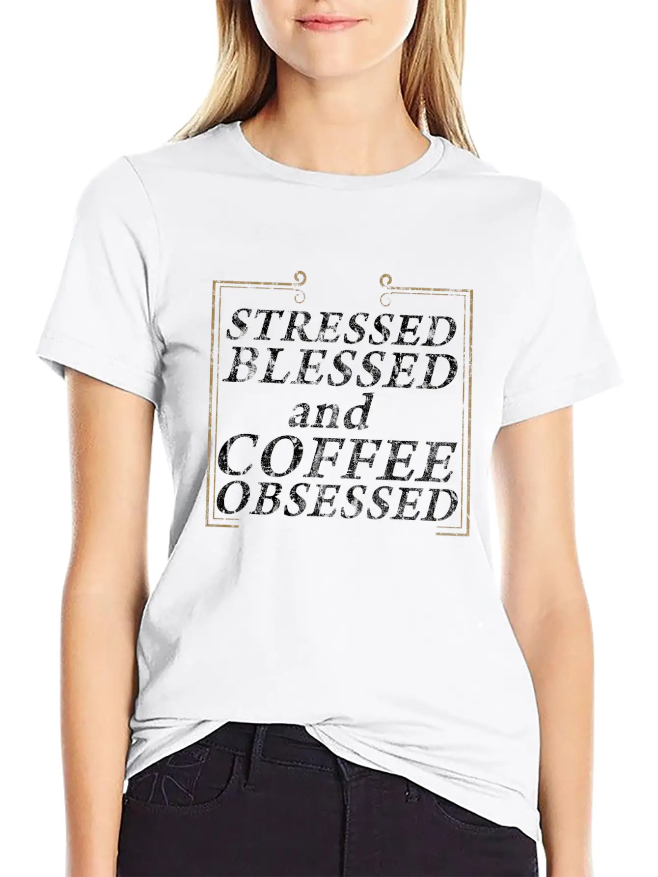 Coffee Caffeine Gift Idea Stylish Everyday T-Shirt – Unisex Basic Cotton Tee