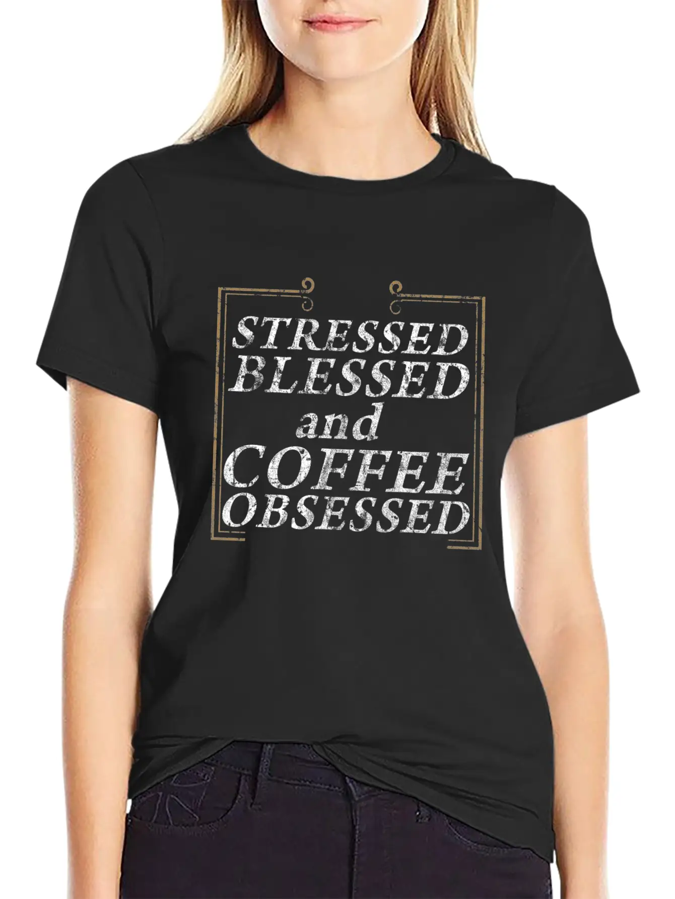 Coffee Caffeine Gift Idea Stylish Everyday T-Shirt – Unisex Basic Cotton Tee