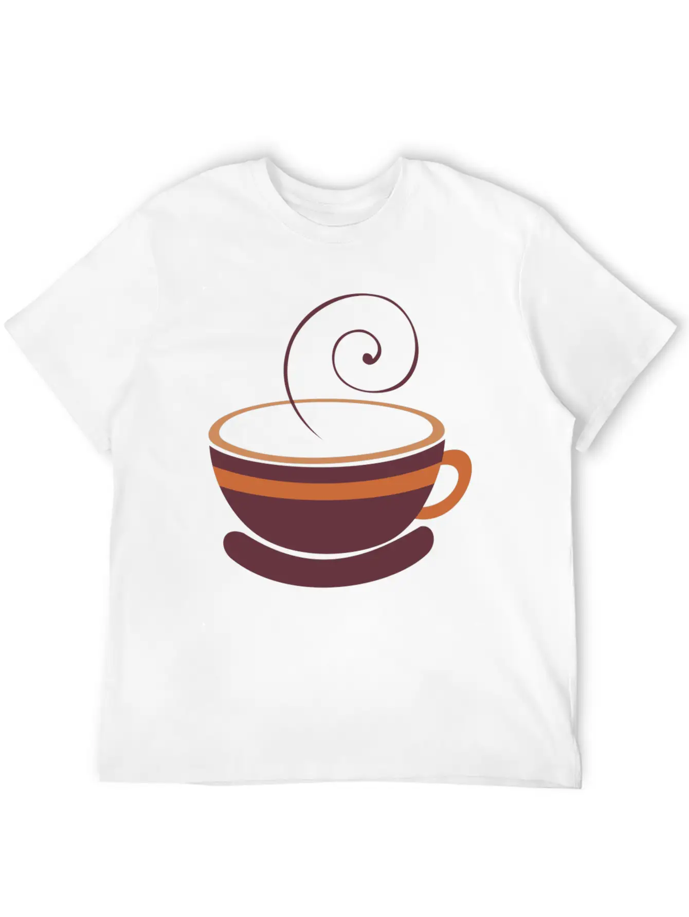 Coffee Cup Line Art Unisex Short Sleeve Soft Cotton T-Shirt – Casual Everyday Wear