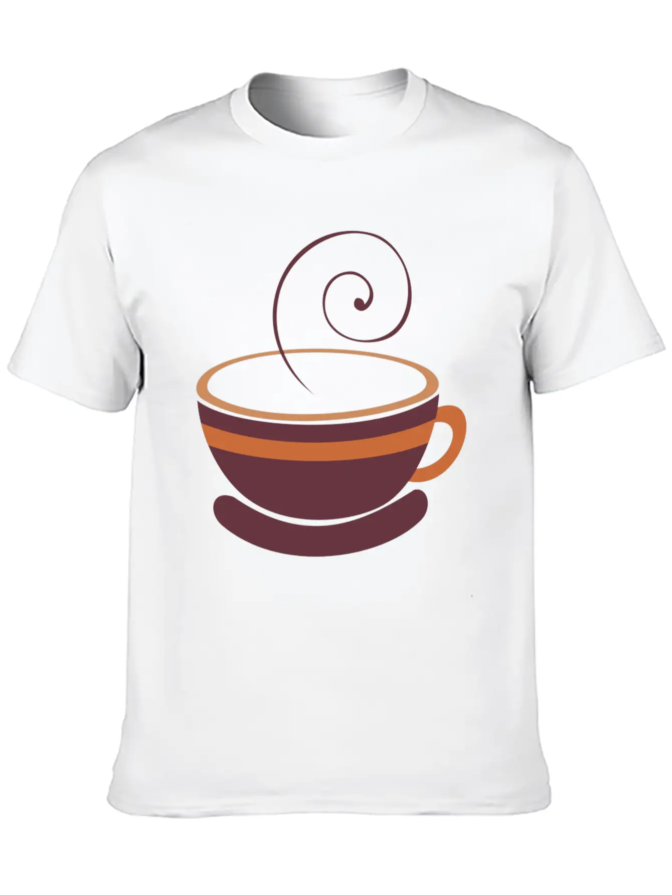 Coffee Cup Line Art Unisex Short Sleeve Soft Cotton T-Shirt – Casual Everyday Wear