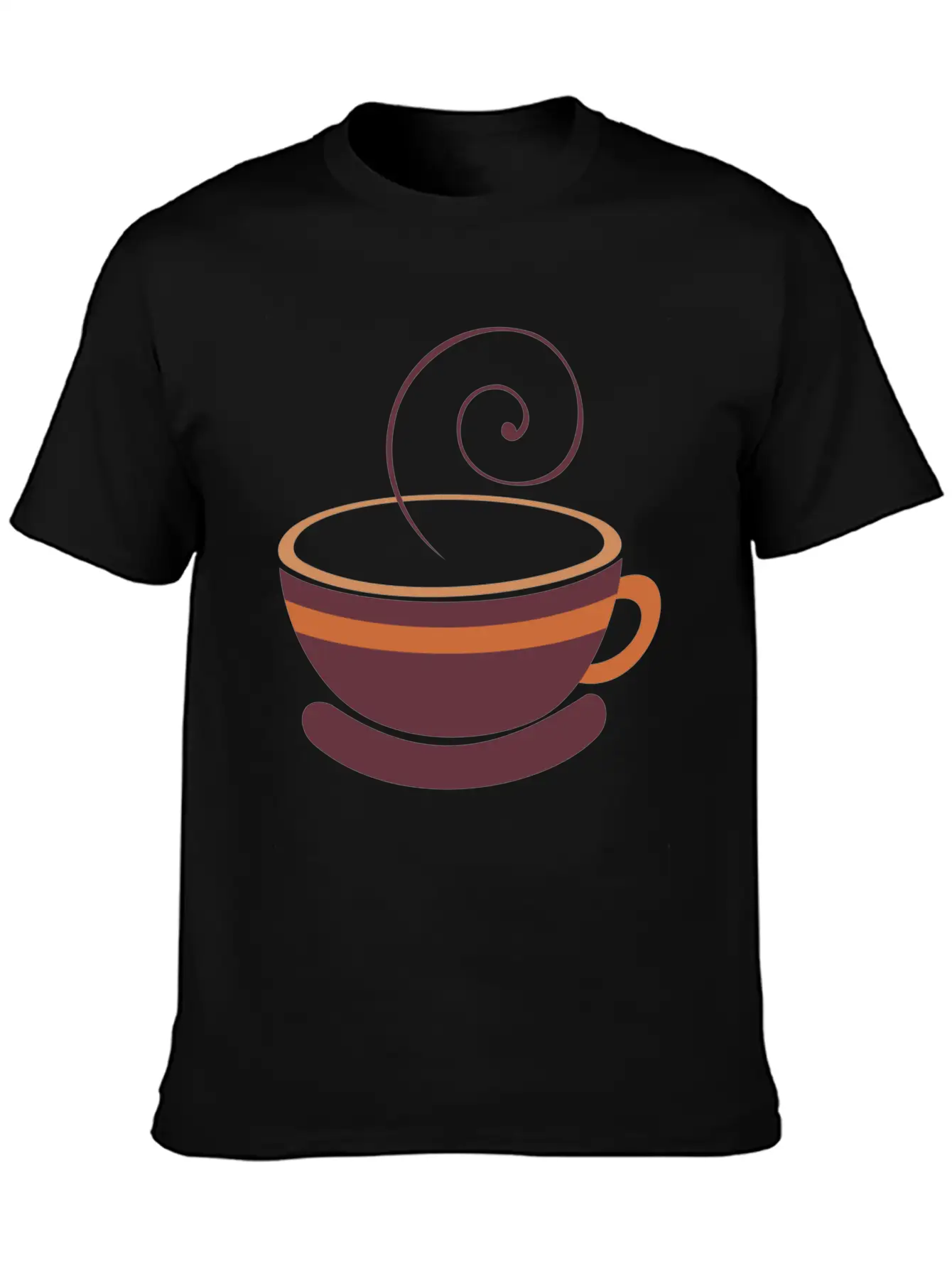 Coffee Cup Line Art Unisex Short Sleeve Soft Cotton T-Shirt – Casual Everyday Wear