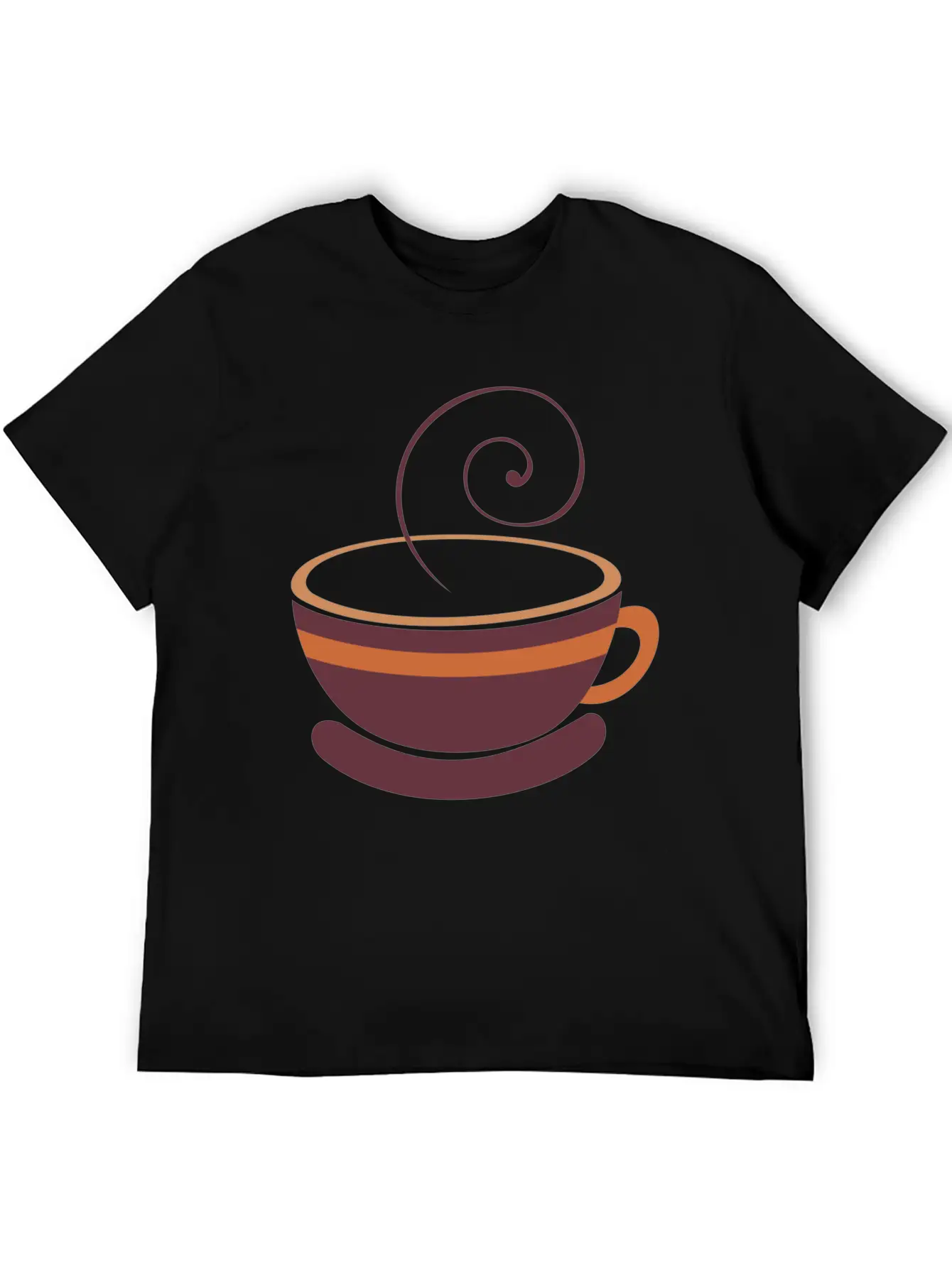Coffee Cup Line Art Unisex Short Sleeve Soft Cotton T-Shirt – Casual Everyday Wear