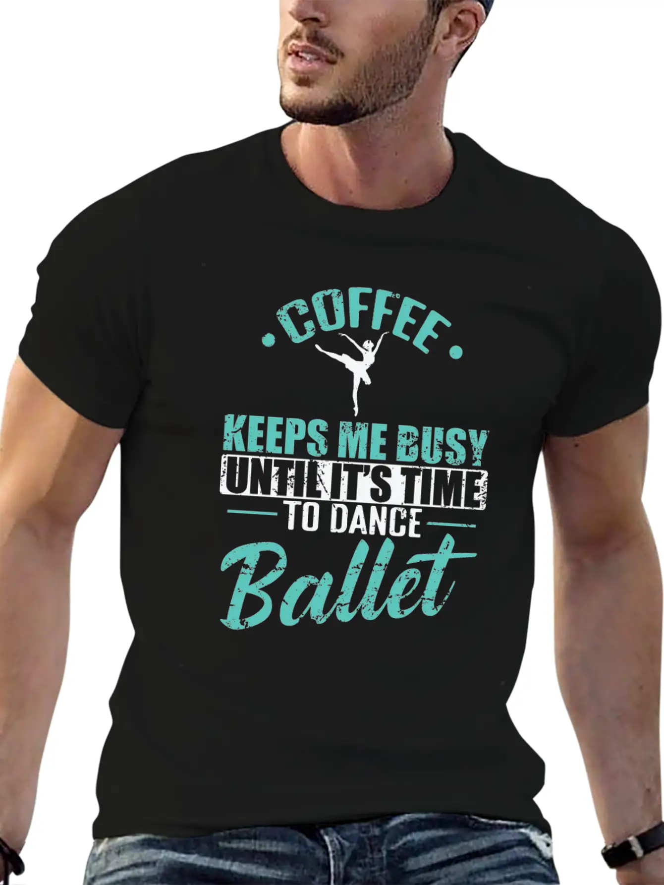 Coffee Keeps Me Busy Time To Dance Ballet Timeless Short Sleeve Tee – Comfy And Minimalist Design