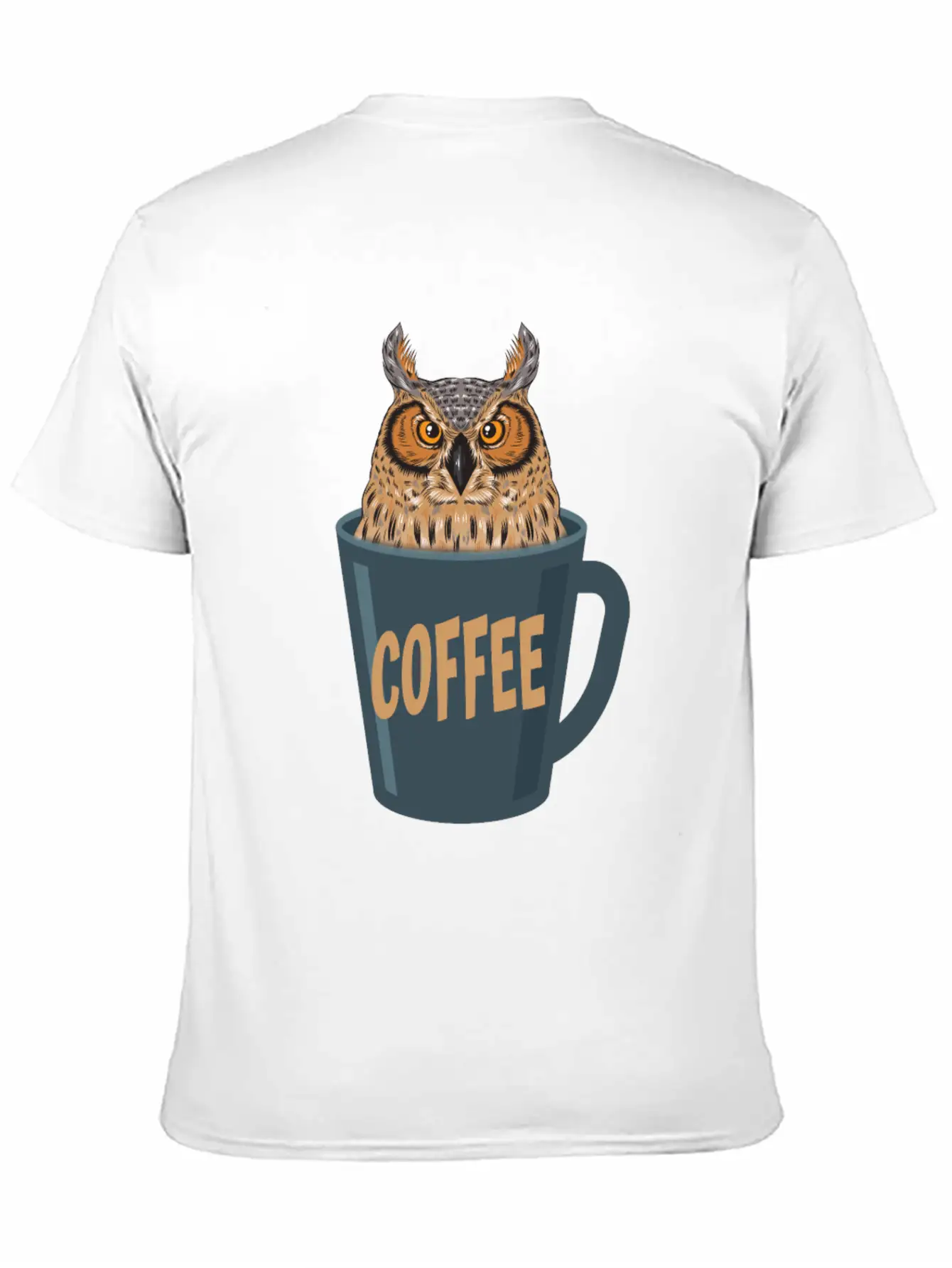 Coffee Lover Owl Stylish Everyday T-Shirt – Unisex Basic Cotton Tee