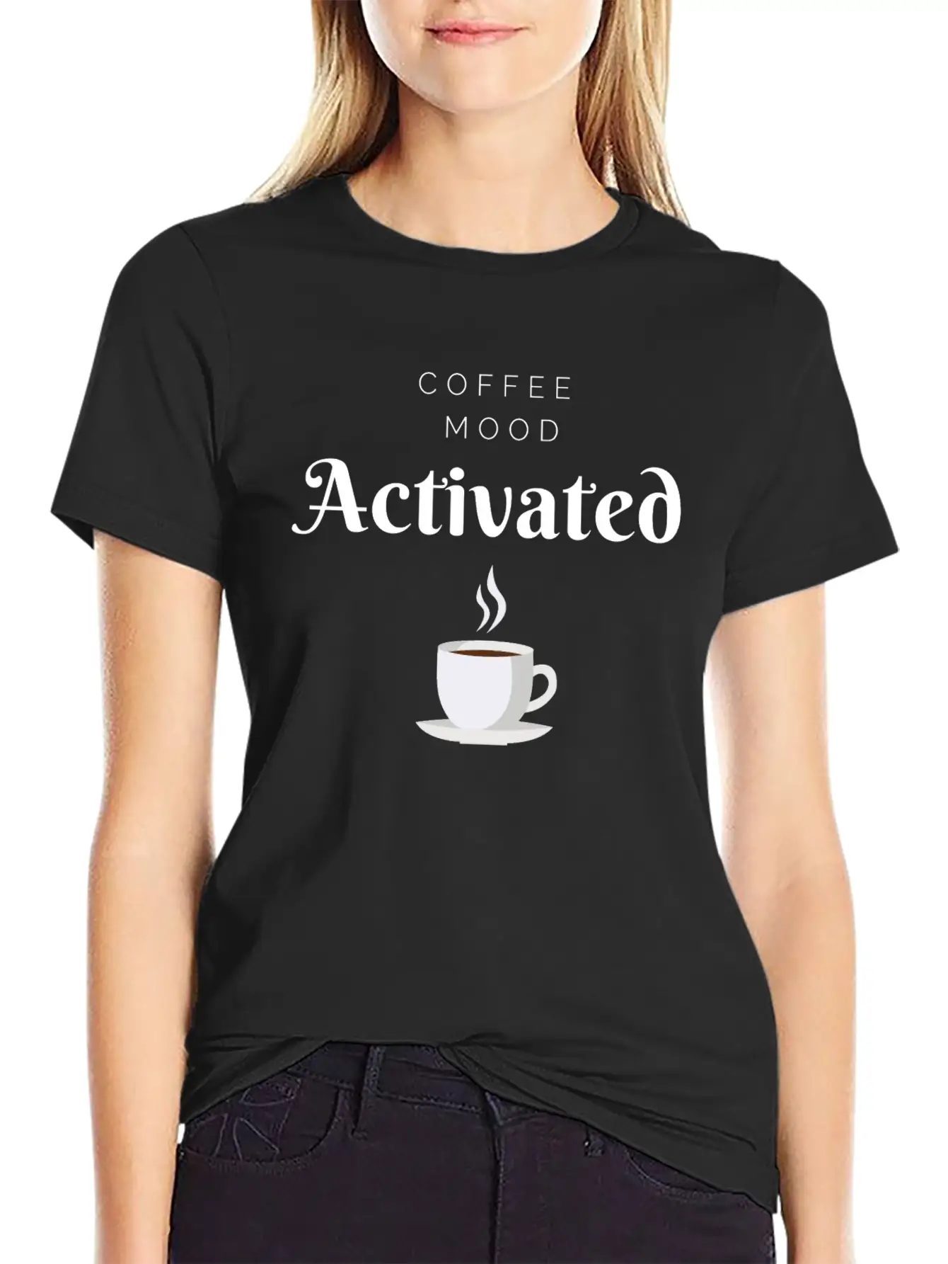 Coffee Mood Activated Stylish Everyday T-Shirt – Unisex Basic Cotton Tee