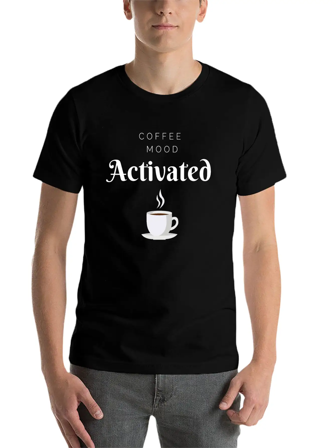 Coffee Mood Activated Stylish Everyday T-Shirt – Unisex Basic Cotton Tee