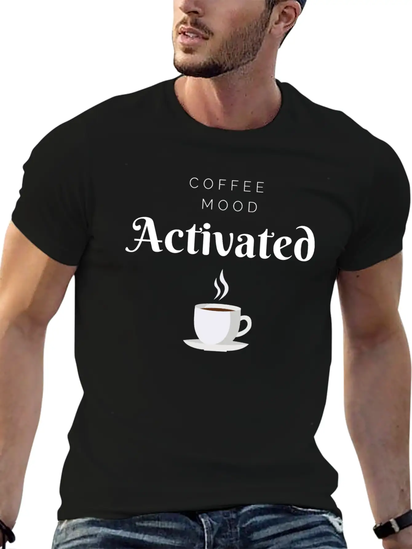 Coffee Mood Activated Stylish Everyday T-Shirt – Unisex Basic Cotton Tee