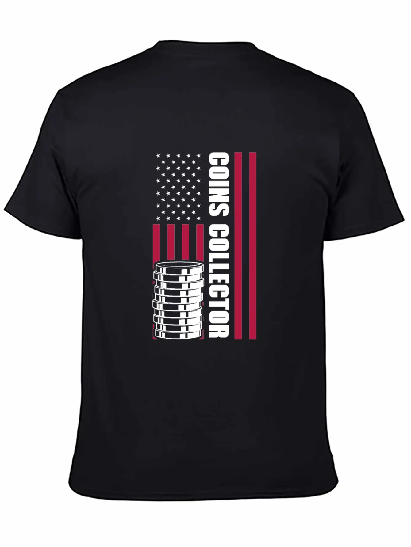 Coins Collector USA American Flag Timeless Short Sleeve Tee – Comfy And Minimalist Design