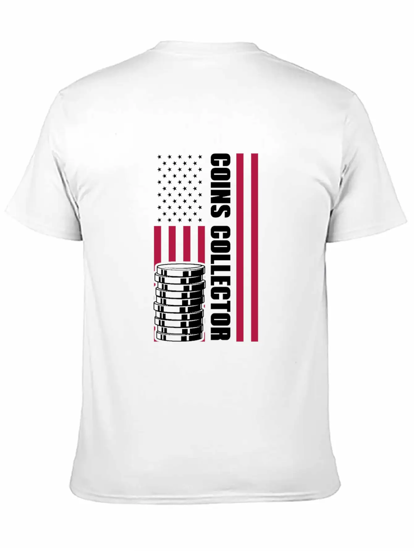Coins Collector USA American Flag Timeless Short Sleeve Tee – Comfy And Minimalist Design