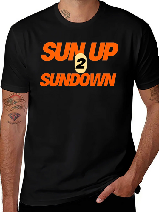Sun Up 2 Sun Down Black Graphic Tee