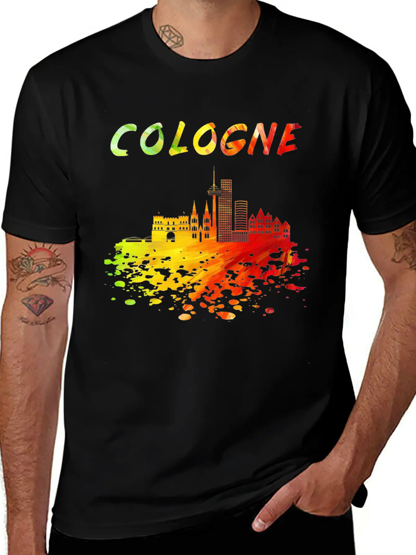 Cologne Skyline / Cathedral City Kölsch Helau Timeless Short Sleeve Tee – Comfy And Minimalist Design