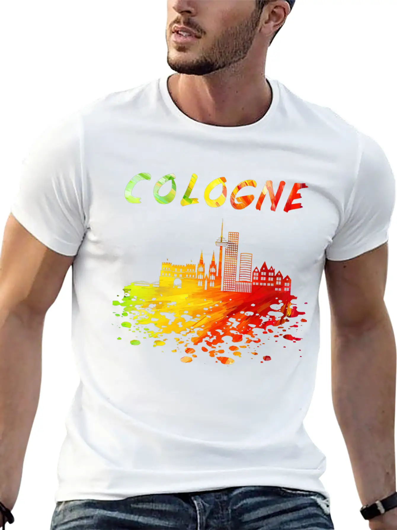 Cologne Skyline / Cathedral City Kölsch Helau Timeless Short Sleeve Tee – Comfy And Minimalist Design