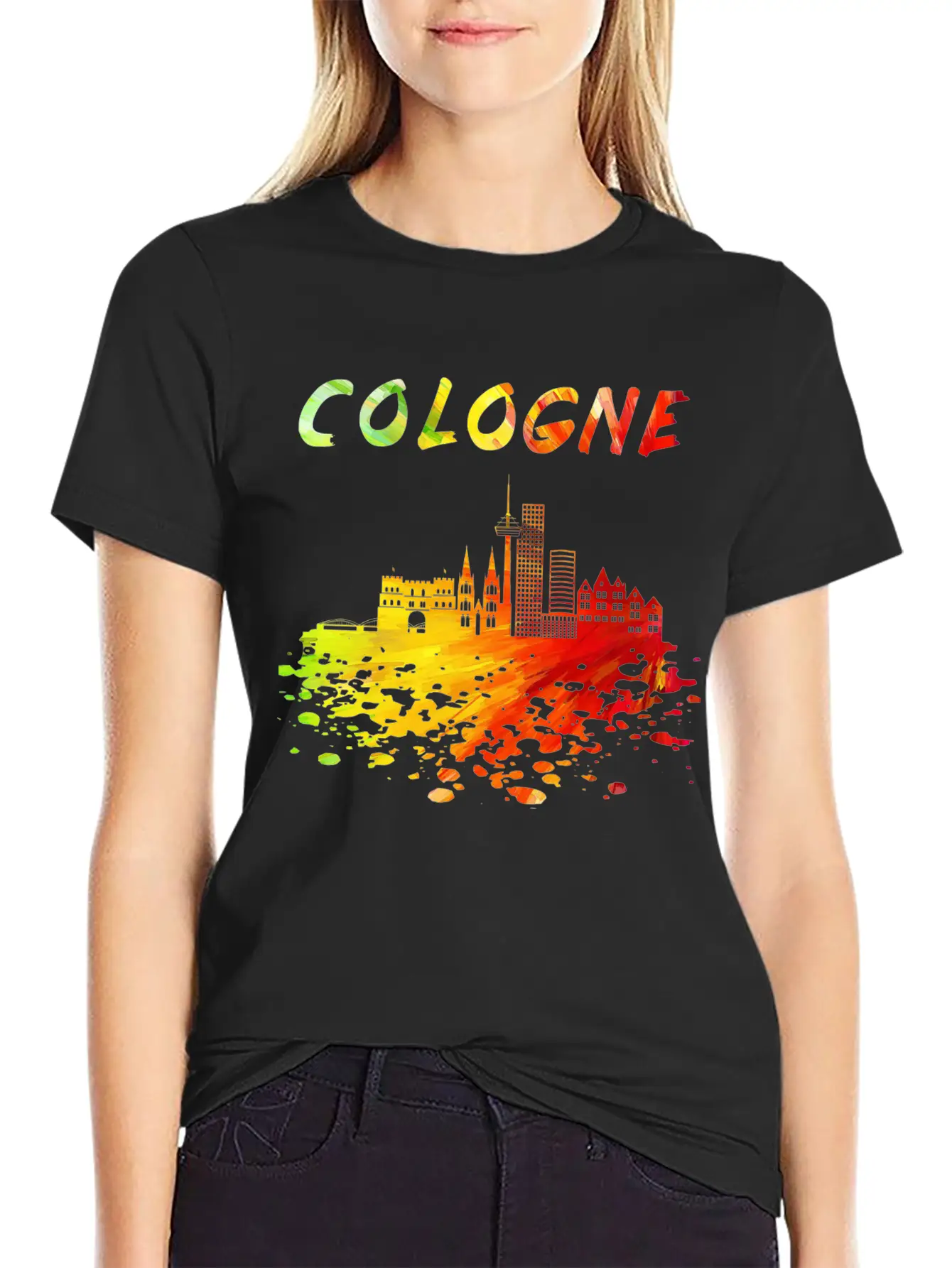 Cologne Skyline / Cathedral City Kölsch Helau Timeless Short Sleeve Tee – Comfy And Minimalist Design
