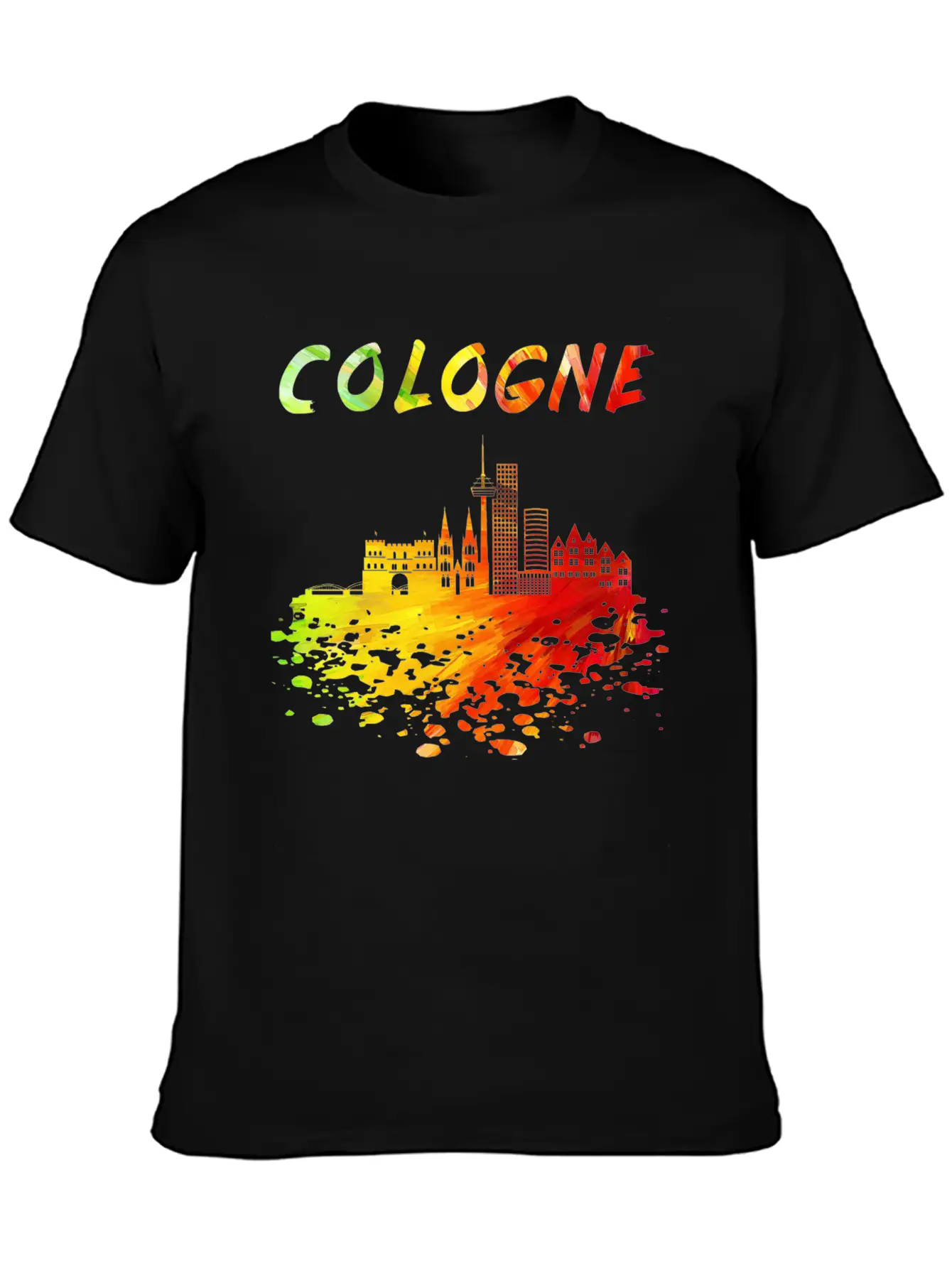Cologne Skyline / Cathedral City Kölsch Helau Timeless Short Sleeve Tee – Comfy And Minimalist Design