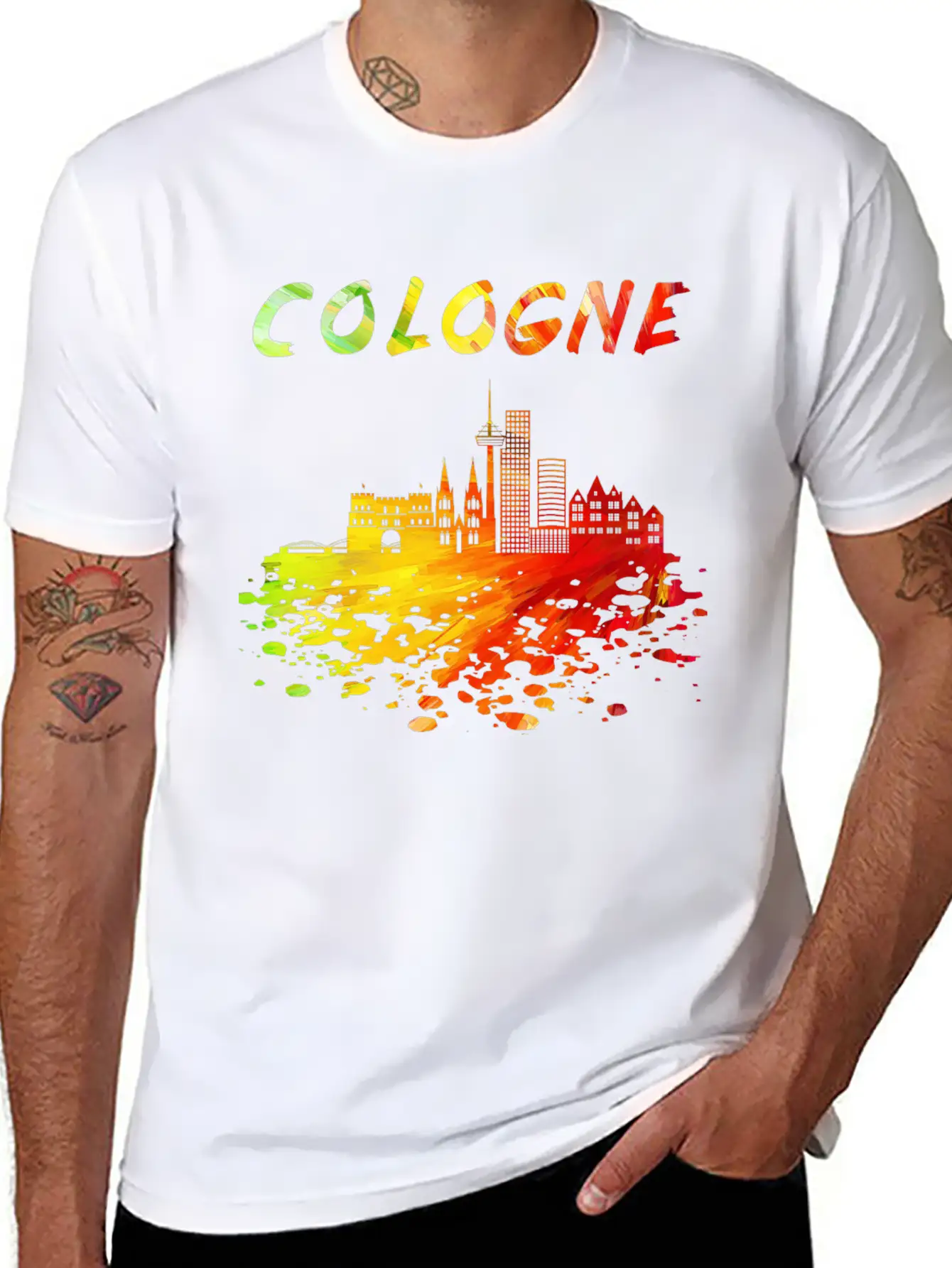 Cologne Skyline / Cathedral City Kölsch Helau Timeless Short Sleeve Tee – Comfy And Minimalist Design