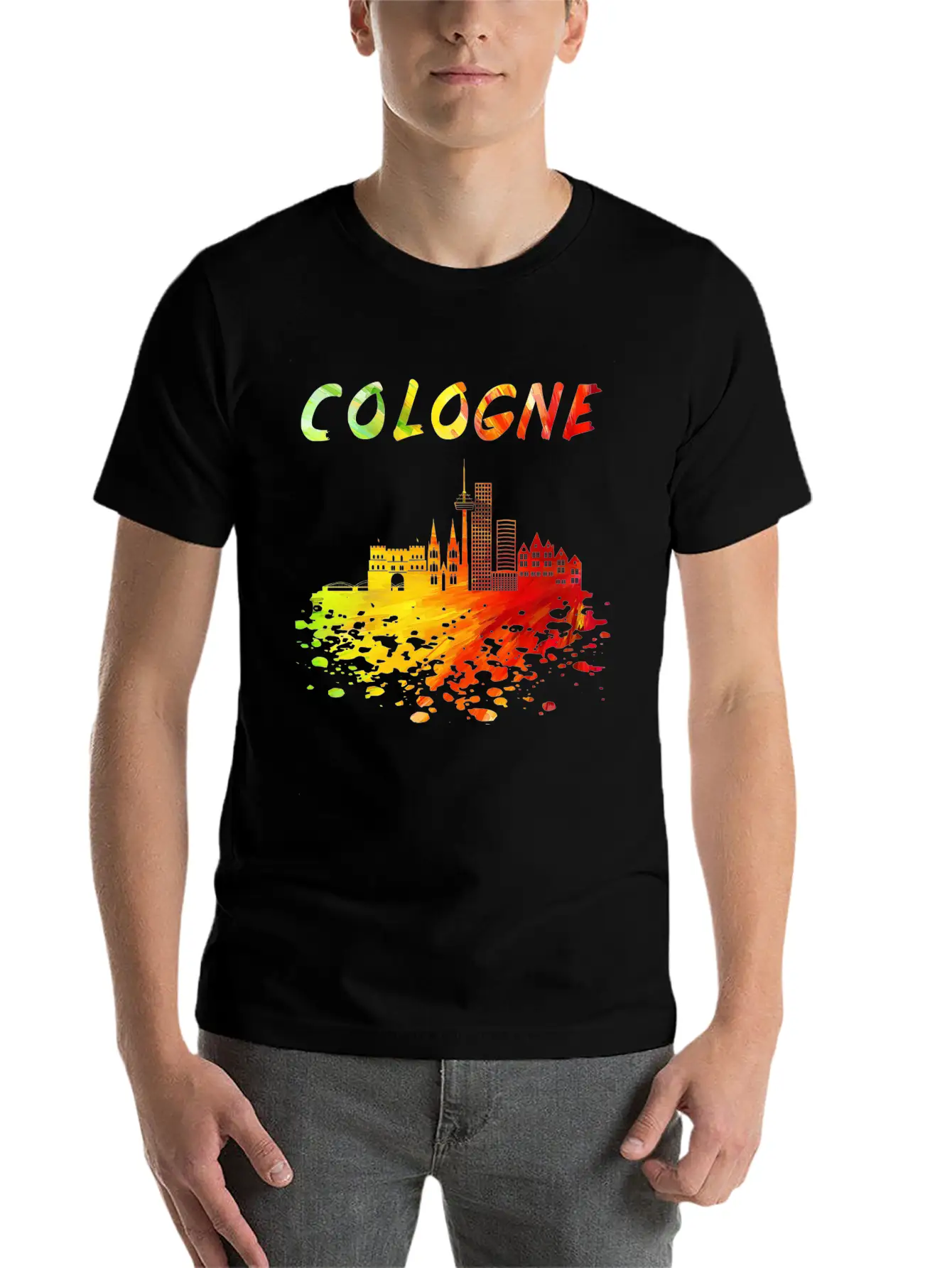 Cologne Skyline / Cathedral City Kölsch Helau Timeless Short Sleeve Tee – Comfy And Minimalist Design