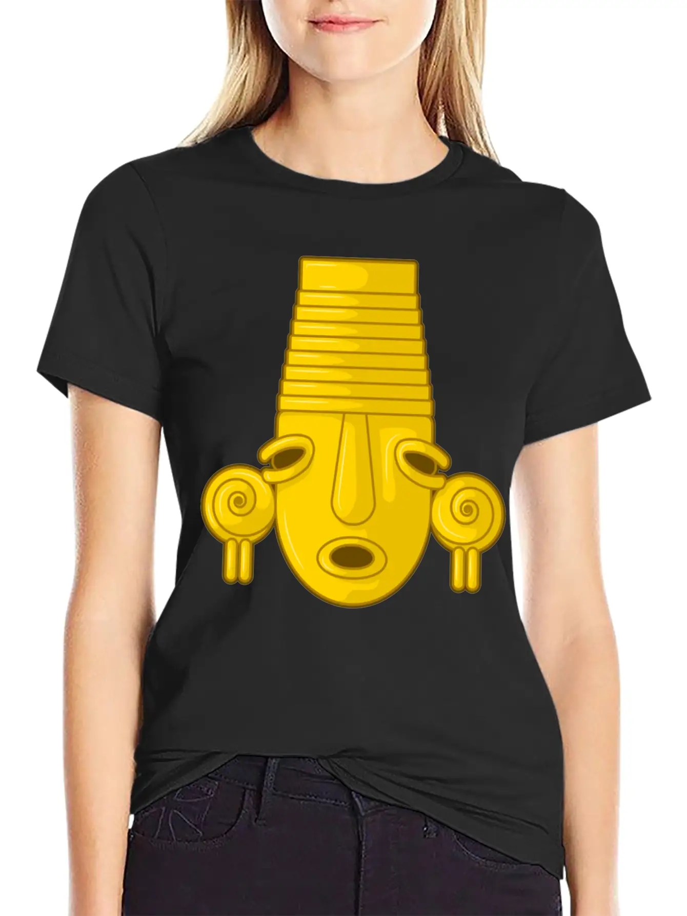 Colombian Calima Native Art Unisex Short Sleeve Soft Cotton T-Shirt – Casual Everyday Wear