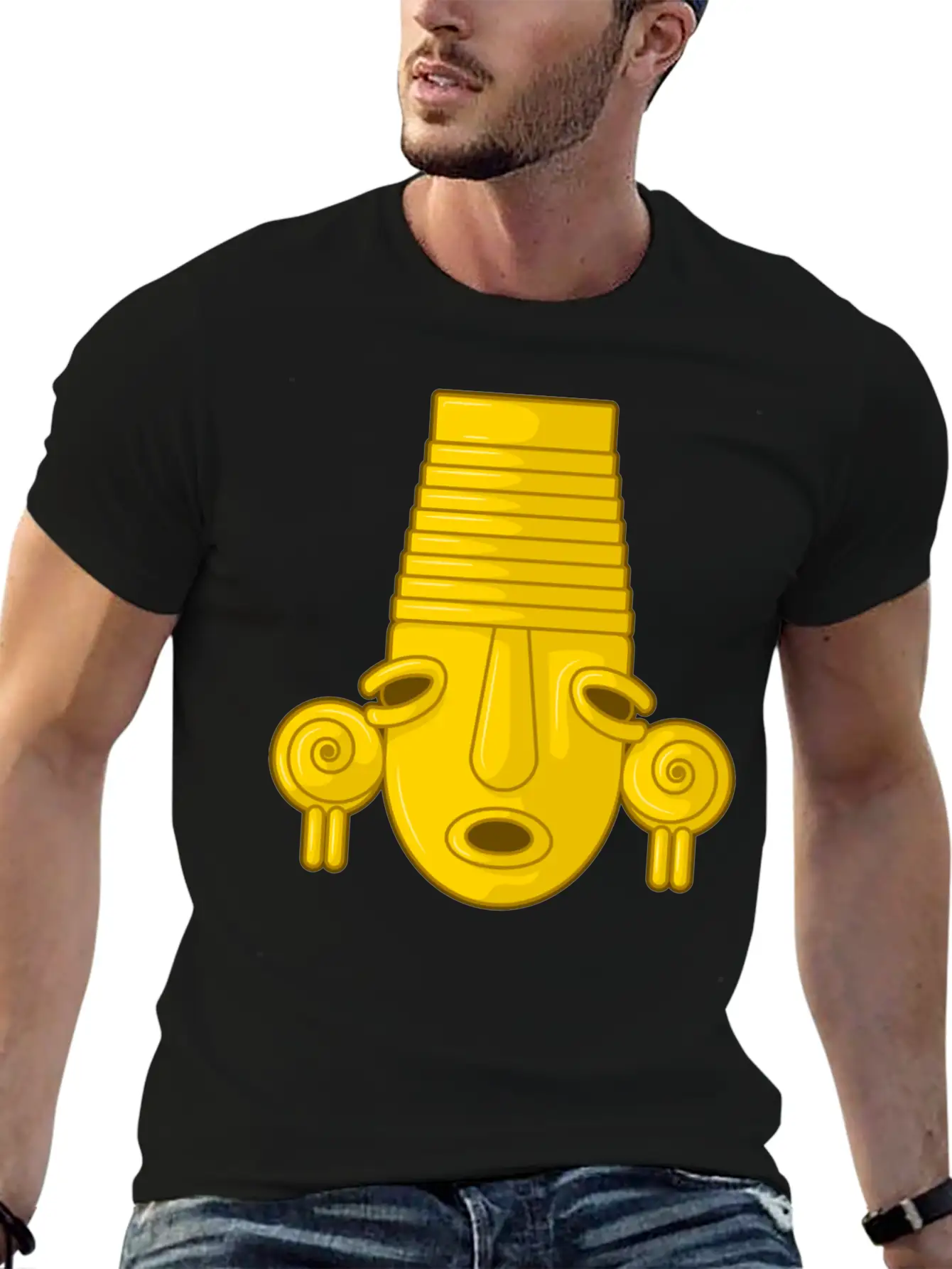 Colombian Calima Native Art Unisex Short Sleeve Soft Cotton T-Shirt – Casual Everyday Wear