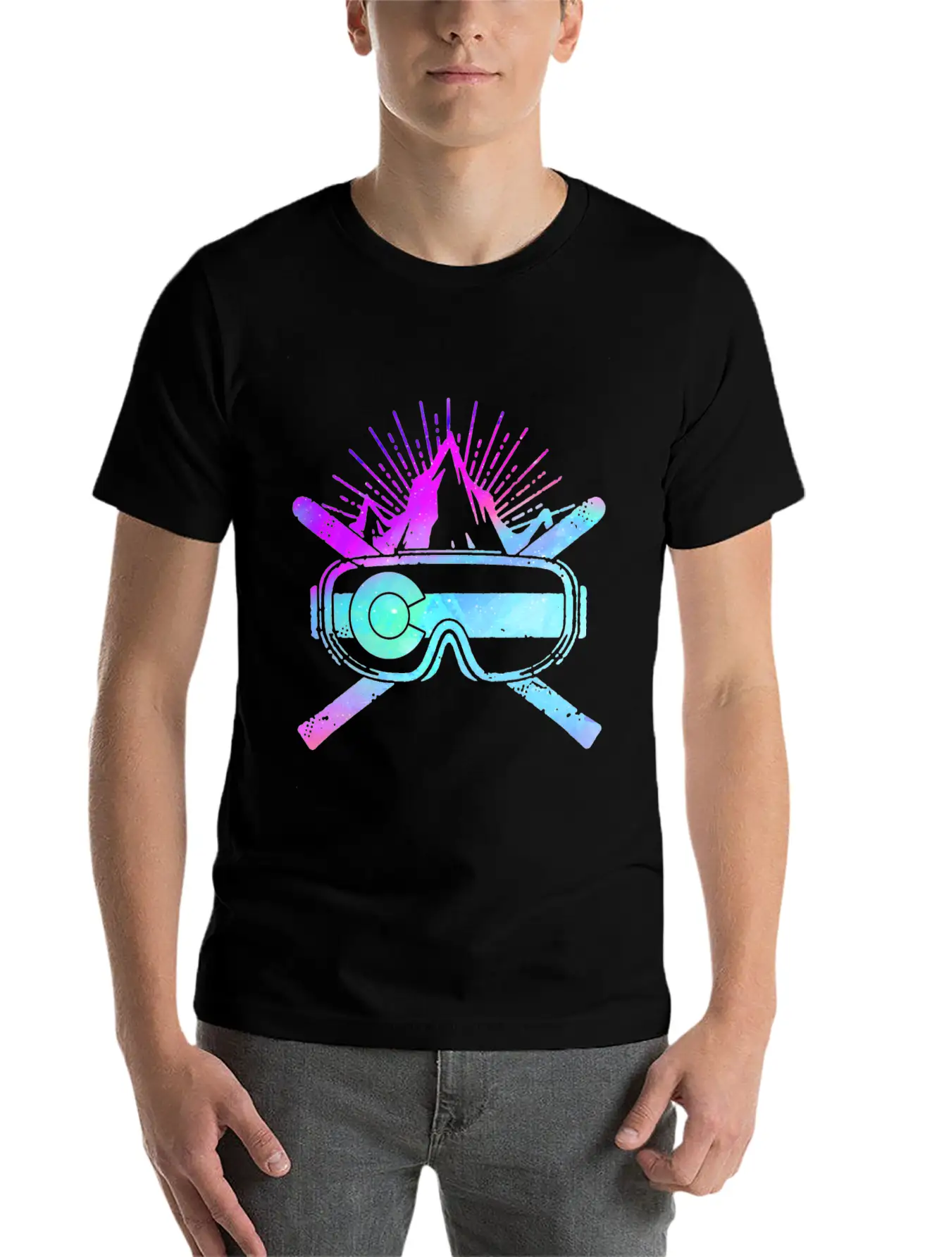 Colorado Skiing Shirt, Skiing Gift Idea, Stylish Everyday T-Shirt – Unisex Basic Cotton Tee