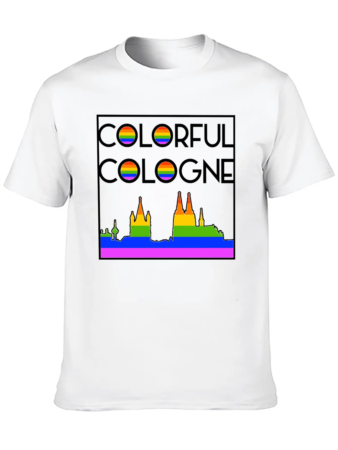 Colorful Cologne LGBT Rainbow Gay Pride Essential Unisex Summer Tee – Soft Cotton Casual Fit