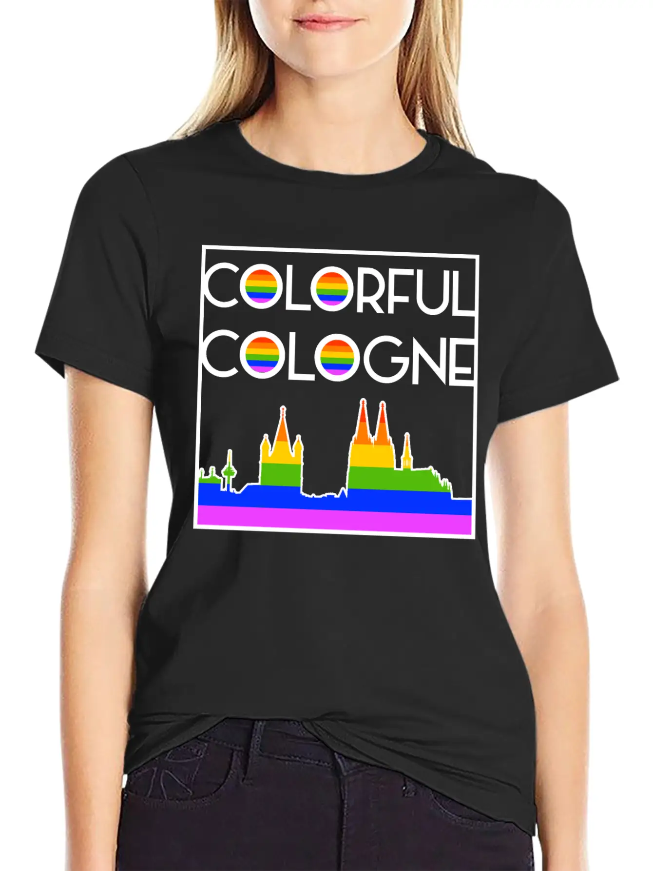 Colorful Cologne LGBT Rainbow Gay Pride Essential Unisex Summer Tee – Soft Cotton Casual Fit