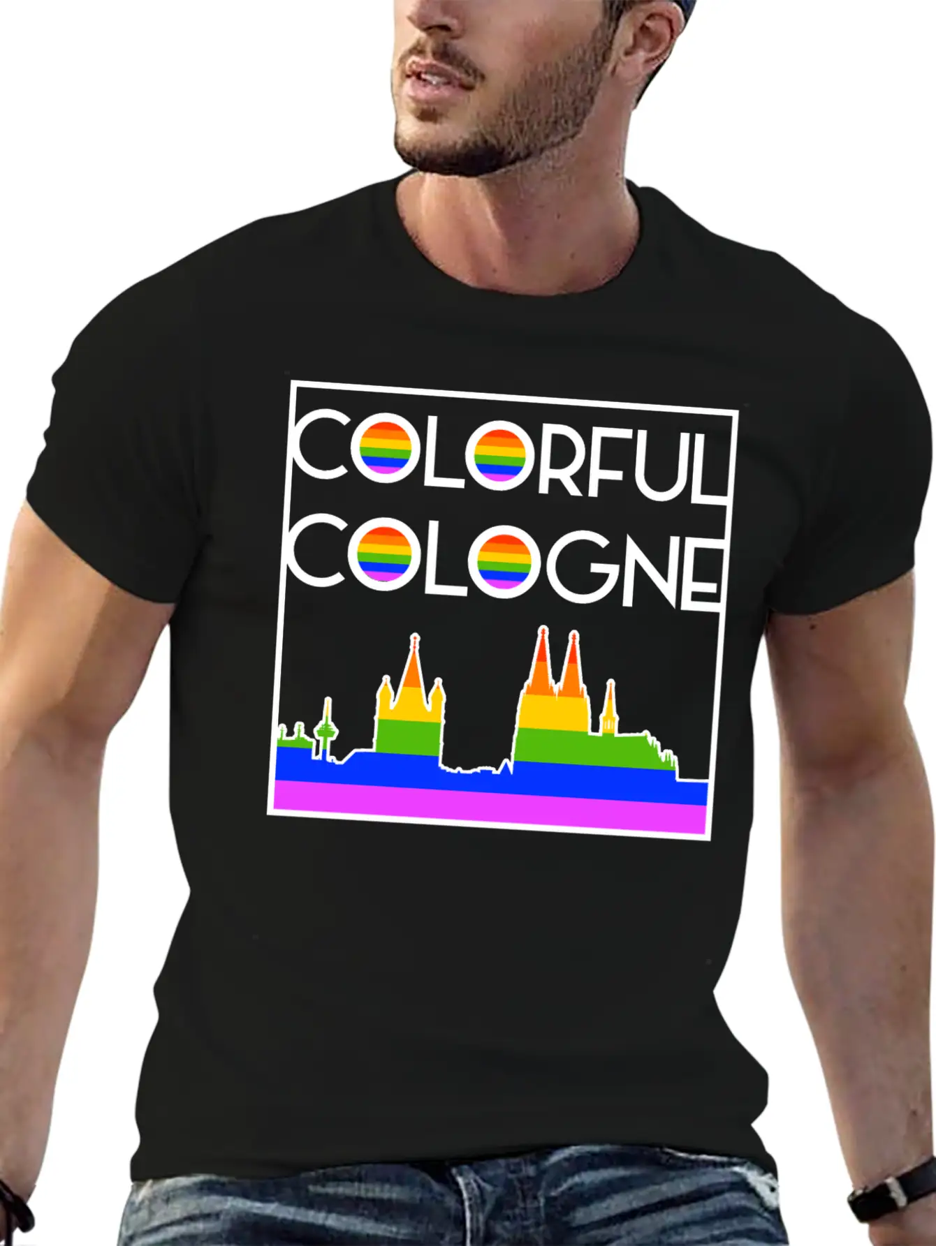Colorful Cologne LGBT Rainbow Gay Pride Essential Unisex Summer Tee – Soft Cotton Casual Fit