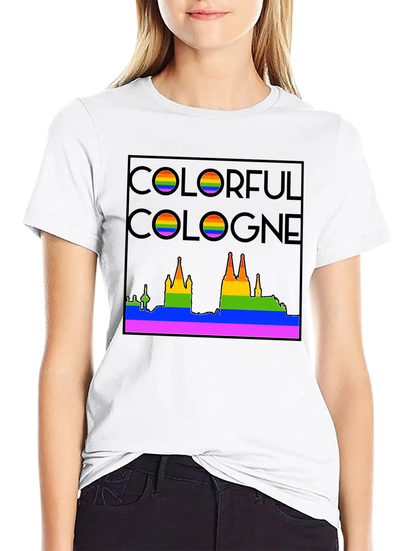 Colorful Cologne LGBT Rainbow Gay Pride Essential Unisex Summer Tee – Soft Cotton Casual Fit