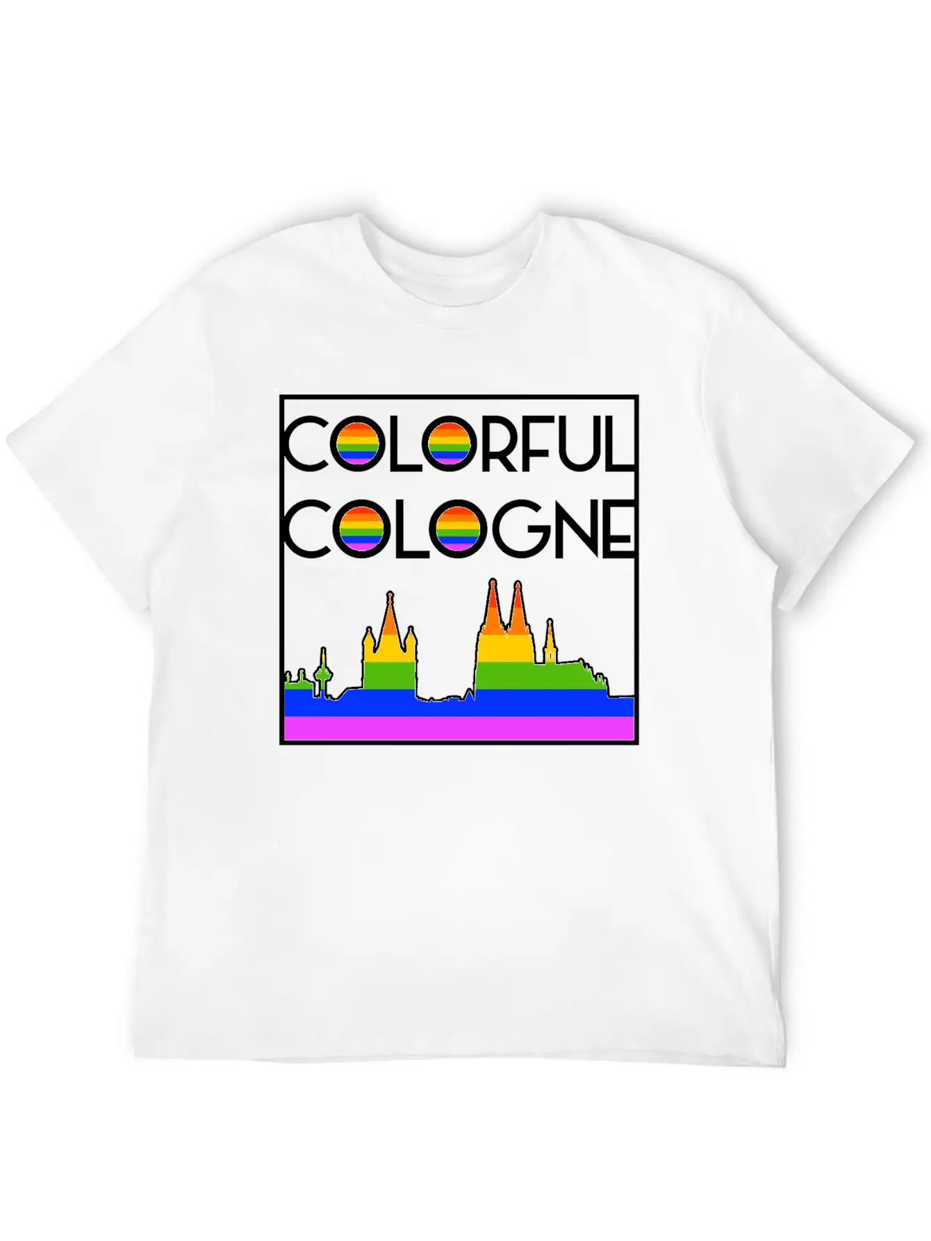 Colorful Cologne LGBT Rainbow Gay Pride Essential Unisex Summer Tee – Soft Cotton Casual Fit
