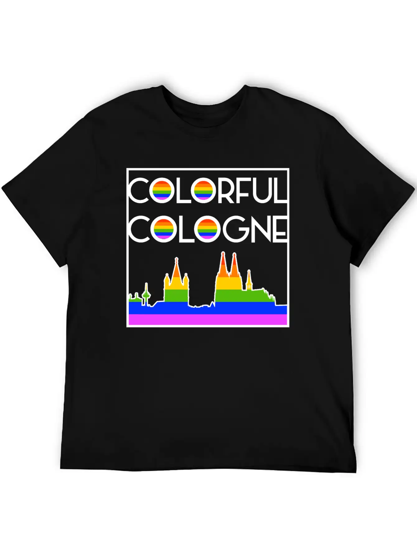 Colorful Cologne LGBT Rainbow Gay Pride Essential Unisex Summer Tee – Soft Cotton Casual Fit