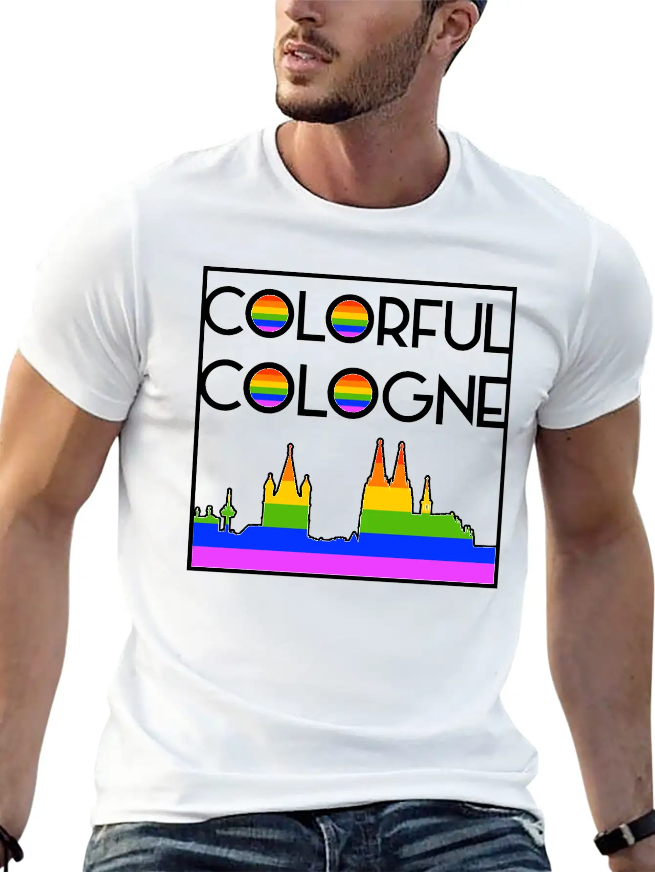 Colorful Cologne LGBT Rainbow Gay Pride Essential Unisex Summer Tee – Soft Cotton Casual Fit