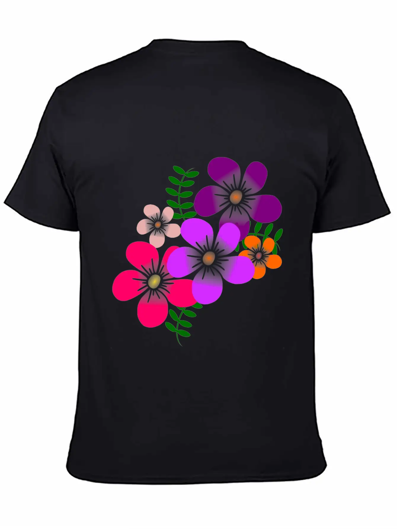 Colorful Flowers, Blooms, Blooming Flower, Petals Basic Graphic T-Shirt – Daily Comfort In Soft Cotton