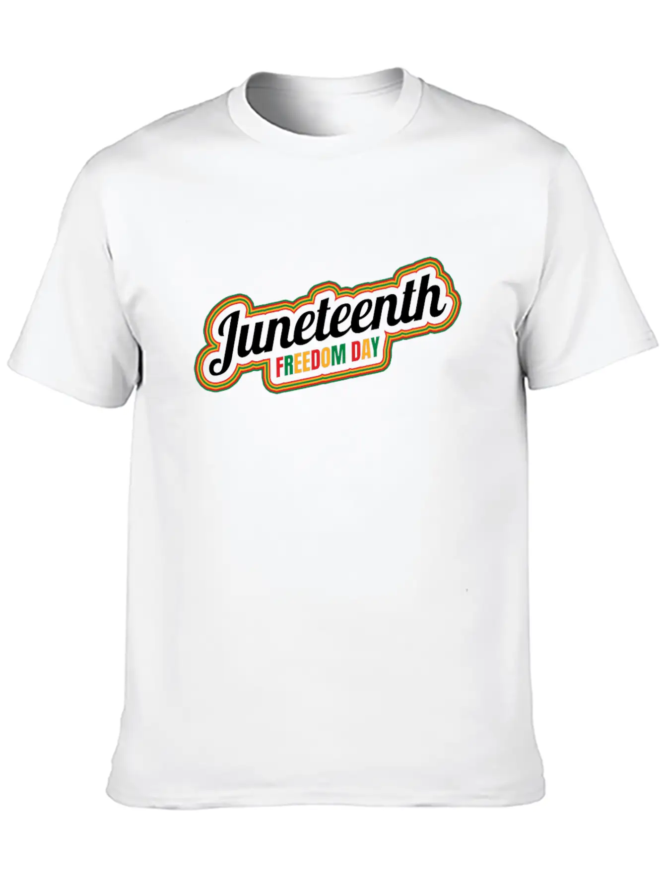 Colorful Freedom Day Logo Juneteenth Comfortable Minimalist Graphic Tee – Summer Style Essential