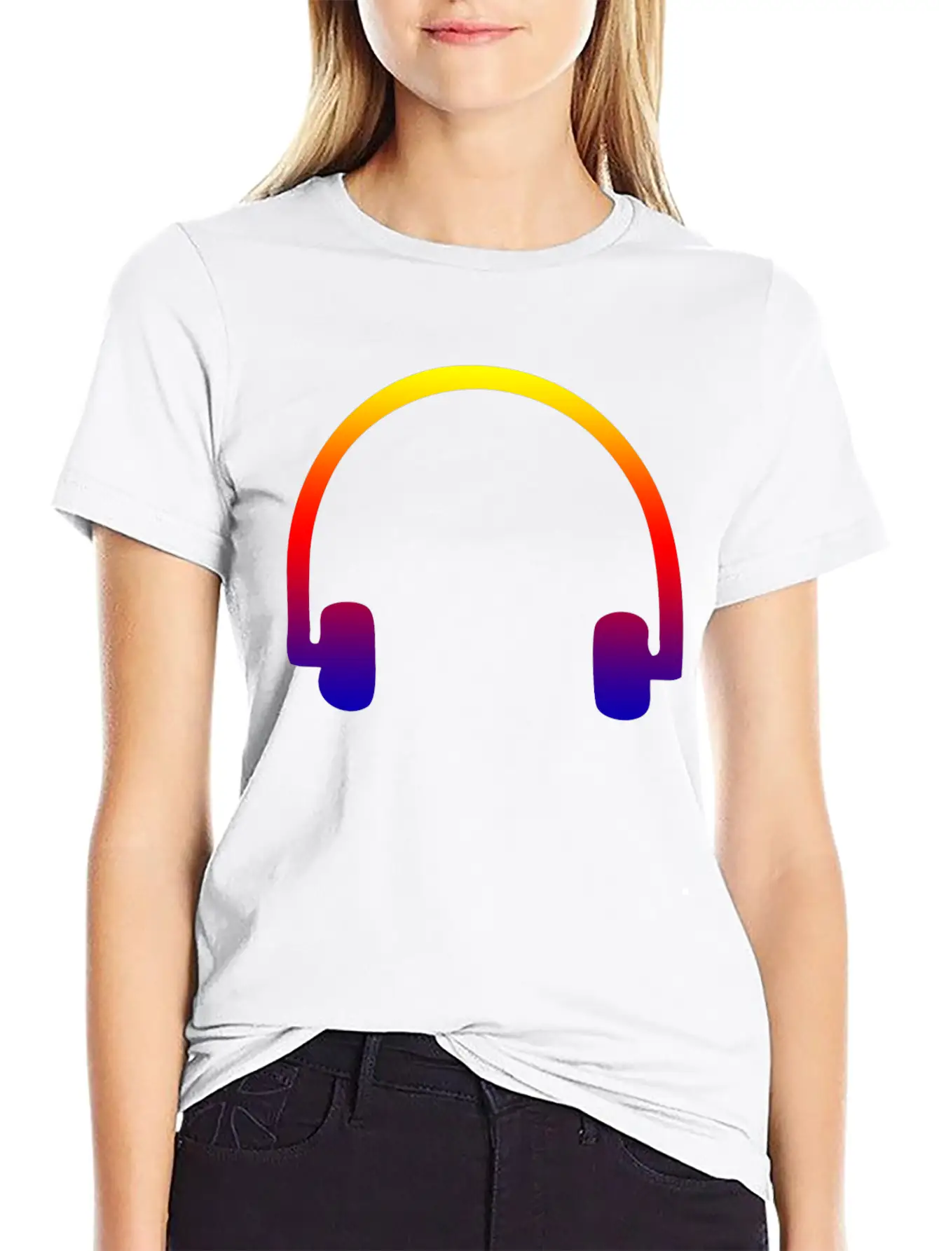 Colorful Headphones Stylish Everyday T-Shirt – Unisex Basic Cotton Tee