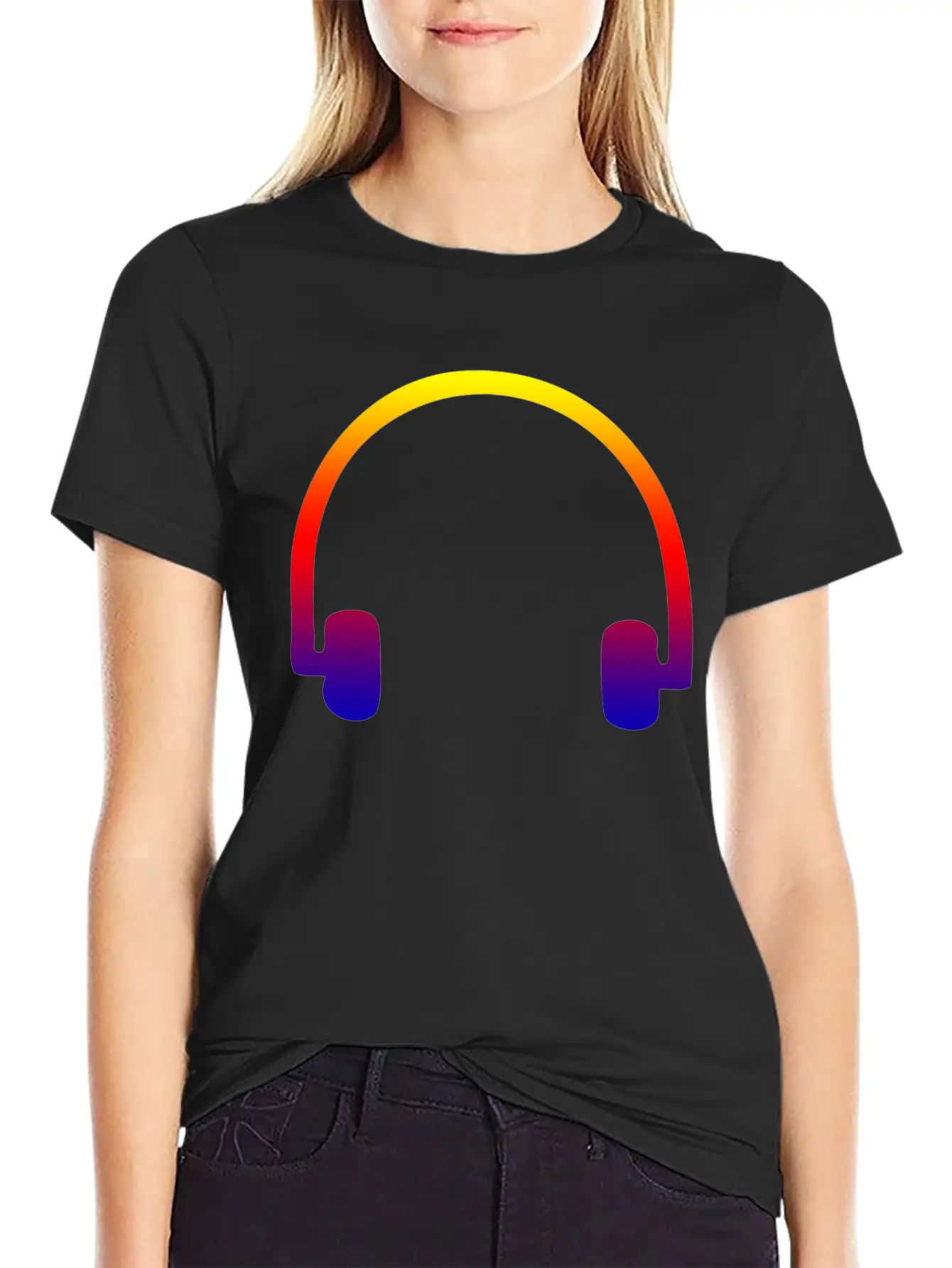 Colorful Headphones Stylish Everyday T-Shirt – Unisex Basic Cotton Tee