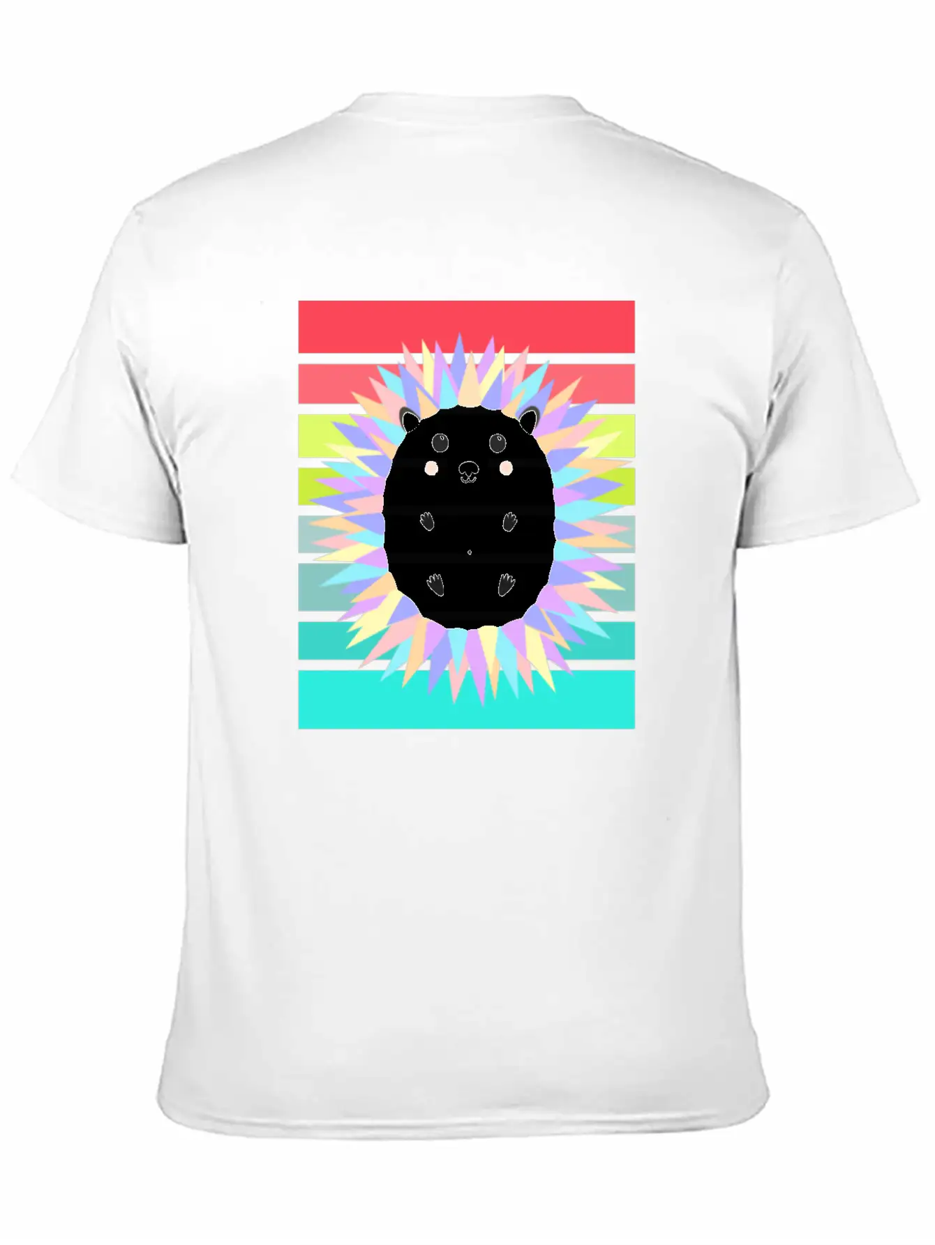 Colorful Hedgehog In The Sunset Stylish Everyday T-Shirt – Unisex Basic Cotton Tee