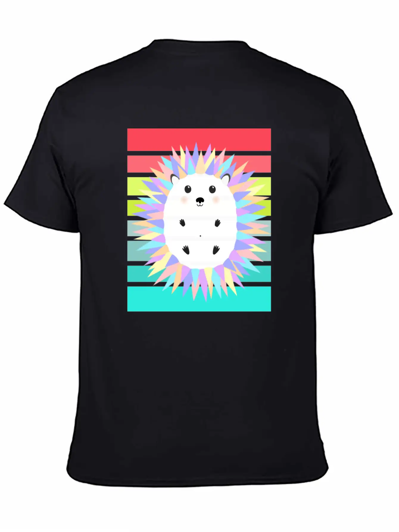 Colorful Hedgehog In The Sunset Stylish Everyday T-Shirt – Unisex Basic Cotton Tee