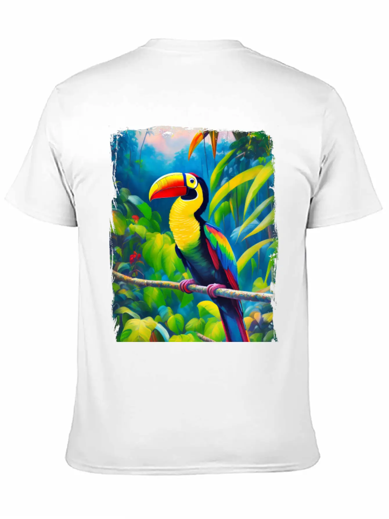 Colorful Toucan Bird Art Timeless Short Sleeve Tee – Comfy And Minimalist Design