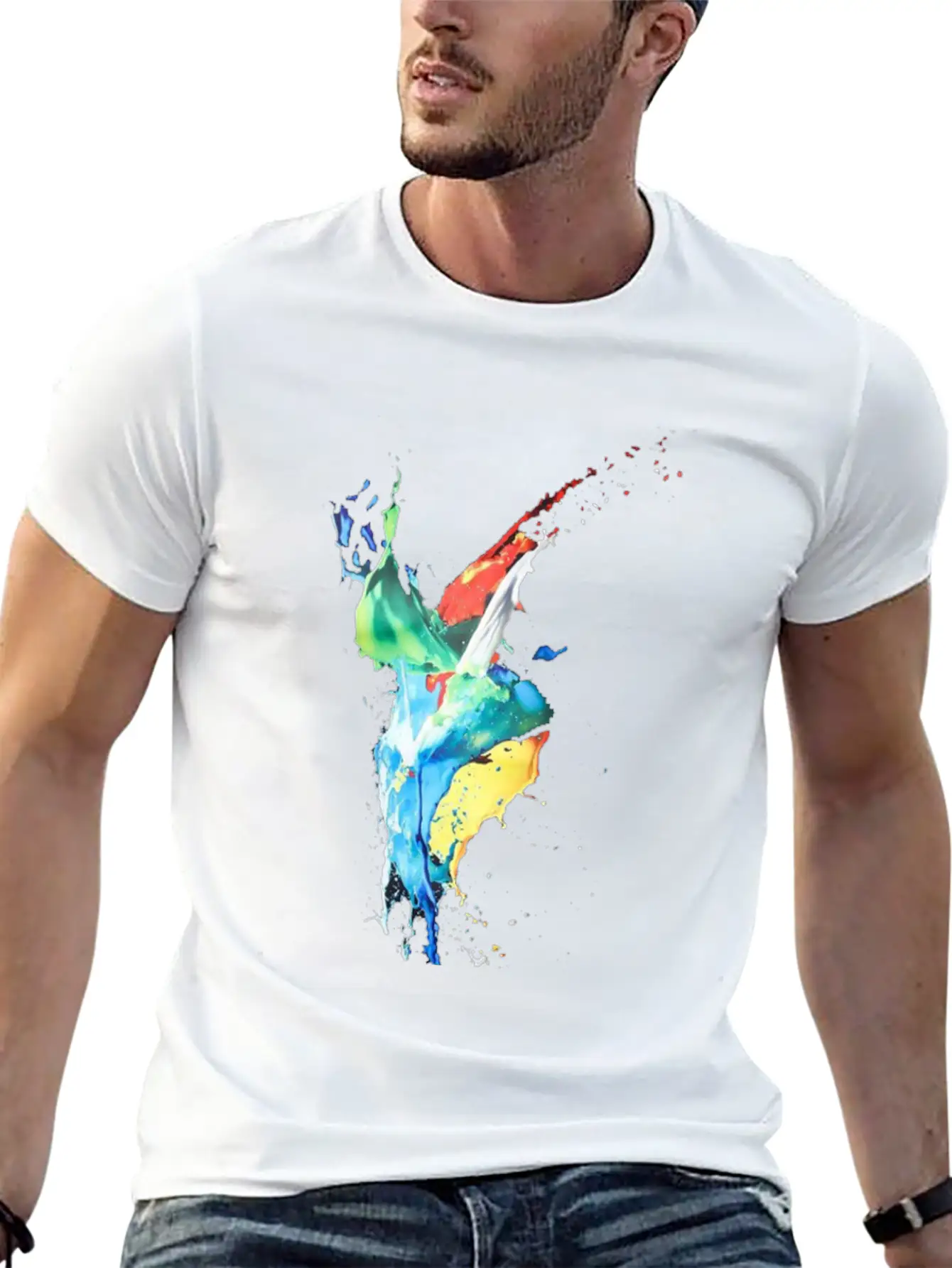 Colour Flow Basic Graphic T-Shirt – Daily Comfort In Soft Cotton