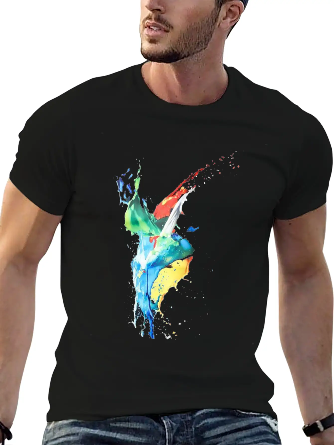 Colour Flow Basic Graphic T-Shirt – Daily Comfort In Soft Cotton