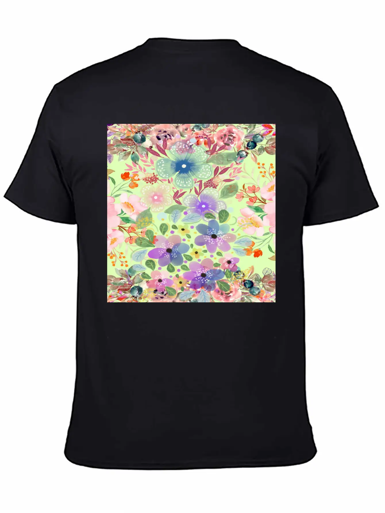 Colrful Floral Pattern Basic Graphic T-Shirt – Daily Comfort In Soft Cotton