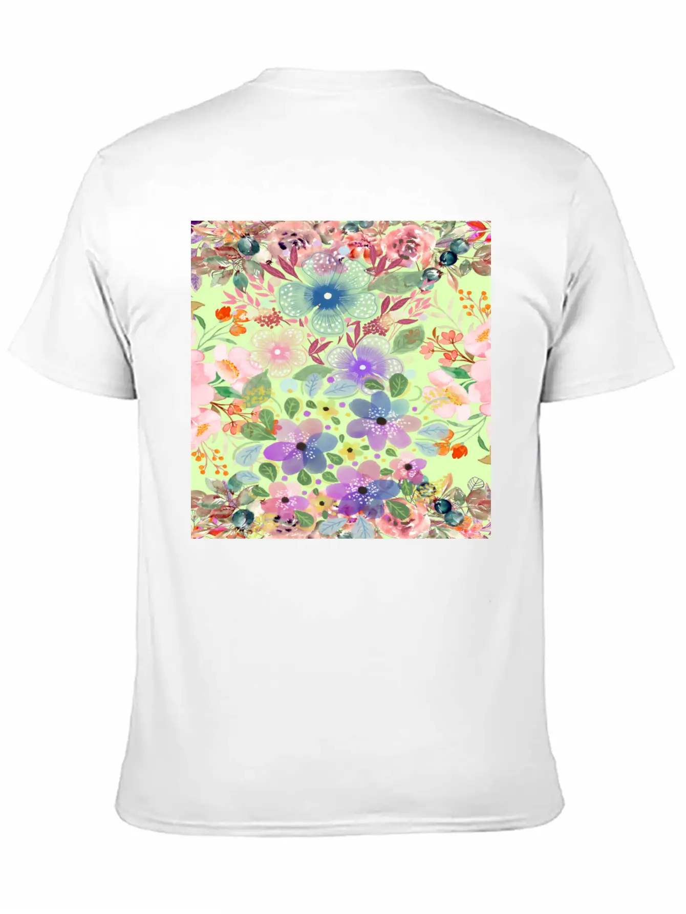 Colrful Floral Pattern Basic Graphic T-Shirt – Daily Comfort In Soft Cotton