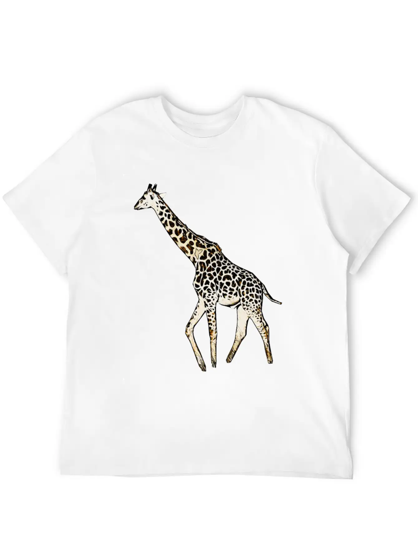 Comic Giraffe Stylish Everyday T-Shirt – Unisex Basic Cotton Tee