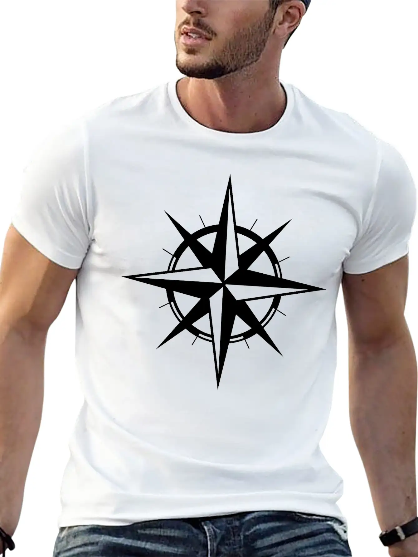 Compass Basic Graphic T-Shirt – Daily Comfort In Soft Cotton