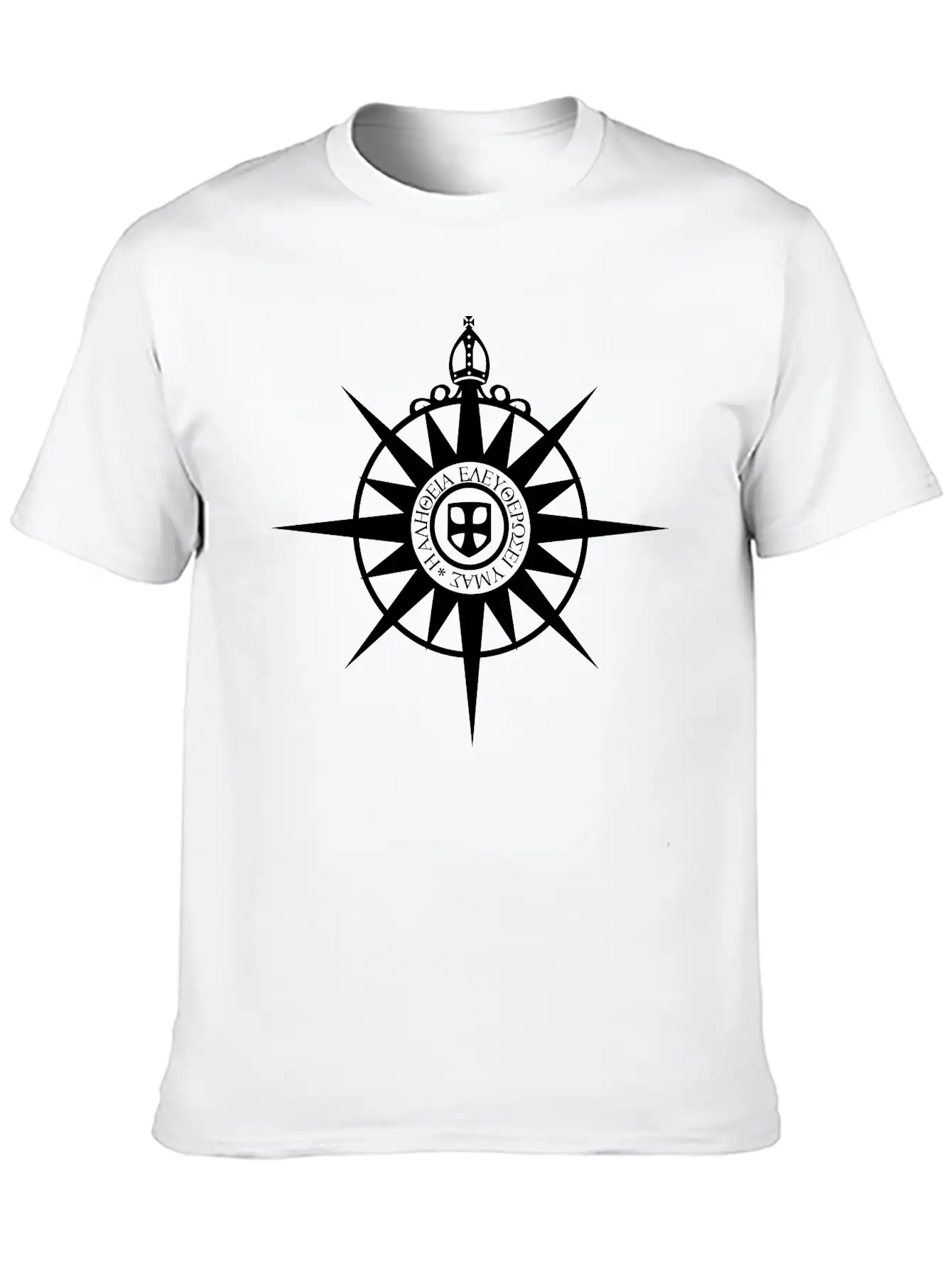Compass Rose Unisex Short Sleeve Soft Cotton T-Shirt – Casual Everyday Wear