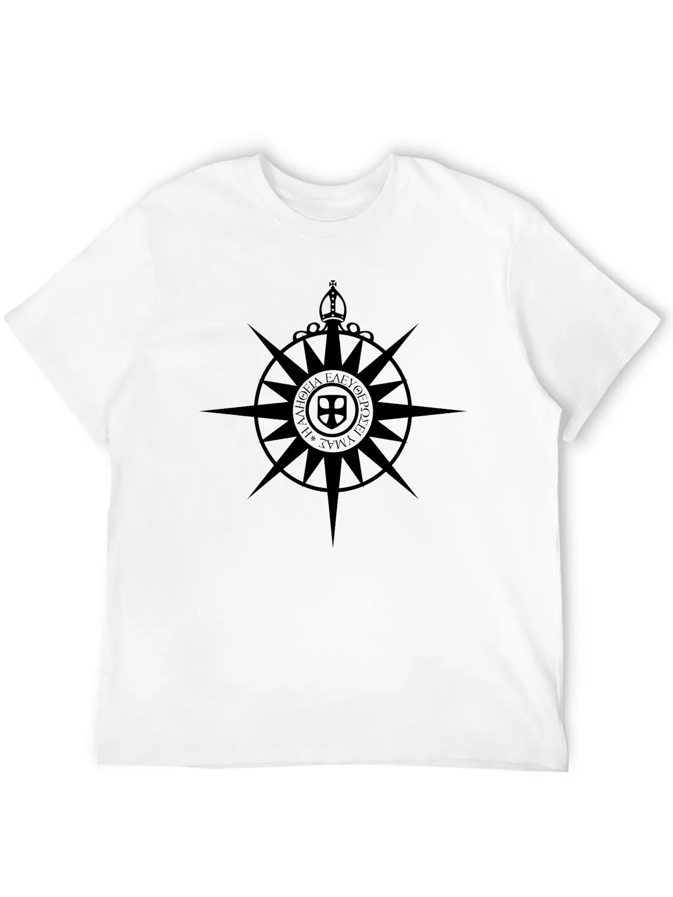 Compass Rose Unisex Short Sleeve Soft Cotton T-Shirt – Casual Everyday Wear