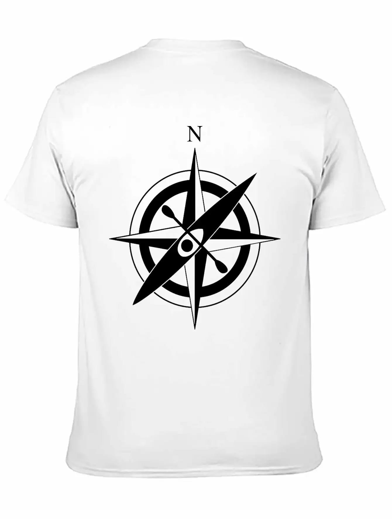 Compass Rose With Kayak Basic Graphic T-Shirt – Daily Comfort In Soft Cotton