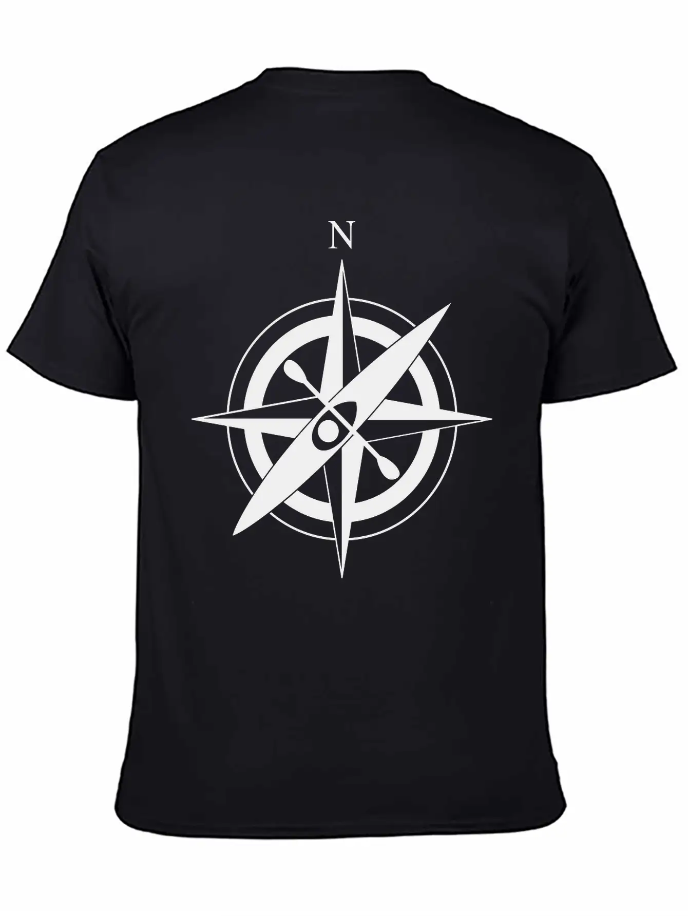 Compass Rose With Kayak Basic Graphic T-Shirt – Daily Comfort In Soft Cotton
